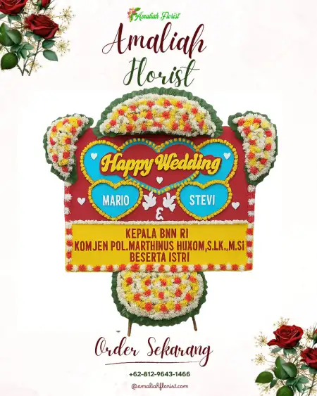Papan Bunga Pernikahan Tonggalan